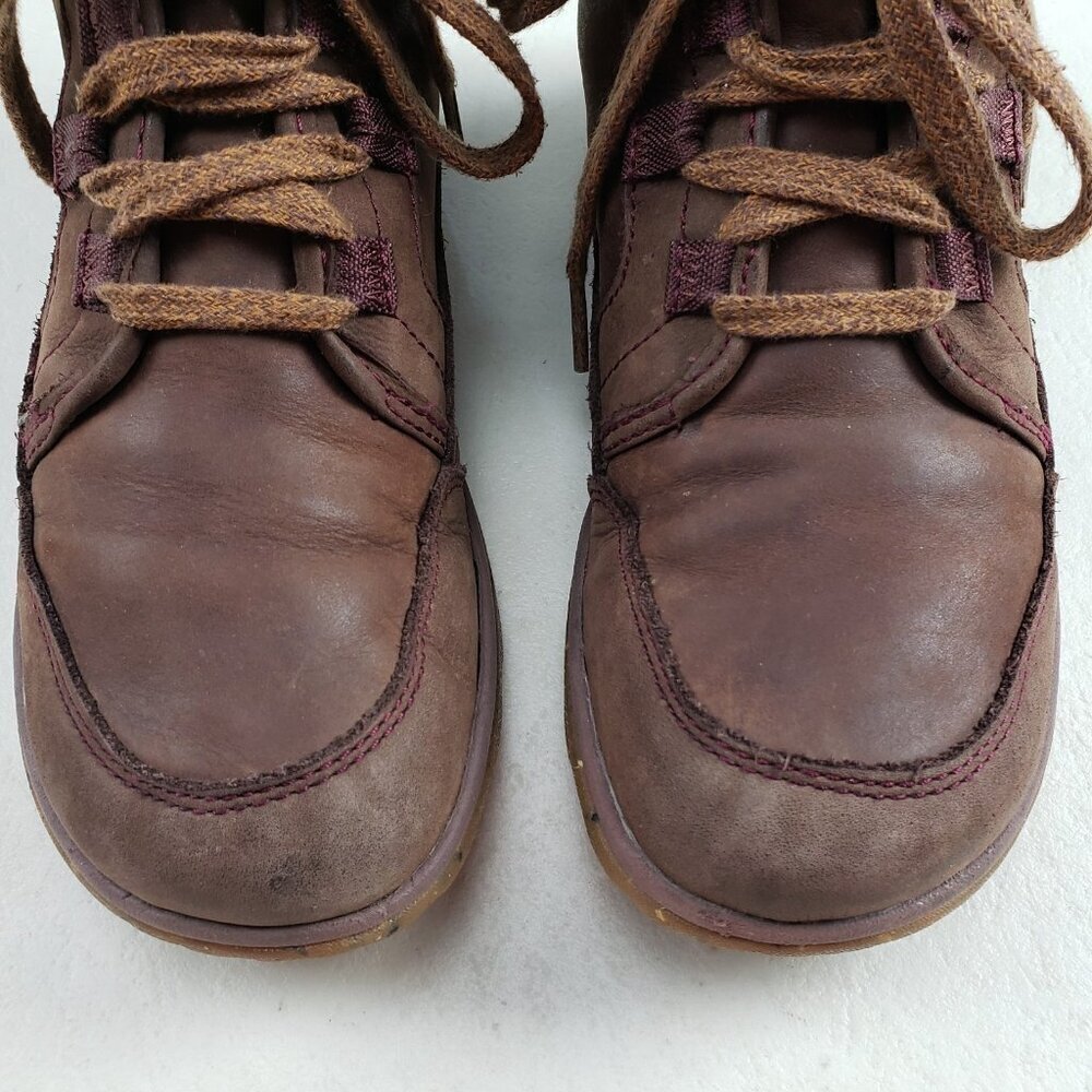 Chaco Barbary Waterproof Ankle Boot Womens 6.5 Brown Leather Lined Lace Up - Picture 6 of 13